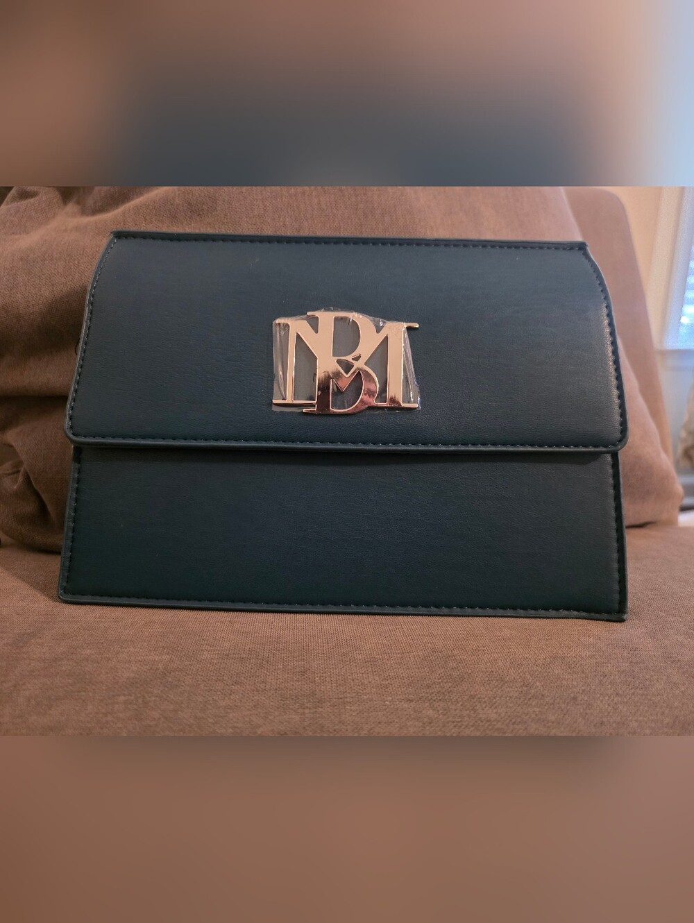 Badgley Mischka Dark Green Vegan Leather Crossbody